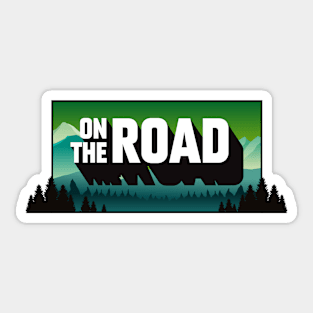 On The Road - Mountains Sticker